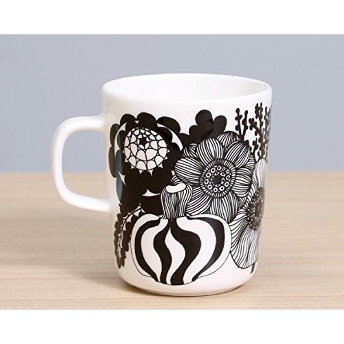 Marimekko Mug 250ml Siirtolapuutarha Black x White 68423 197