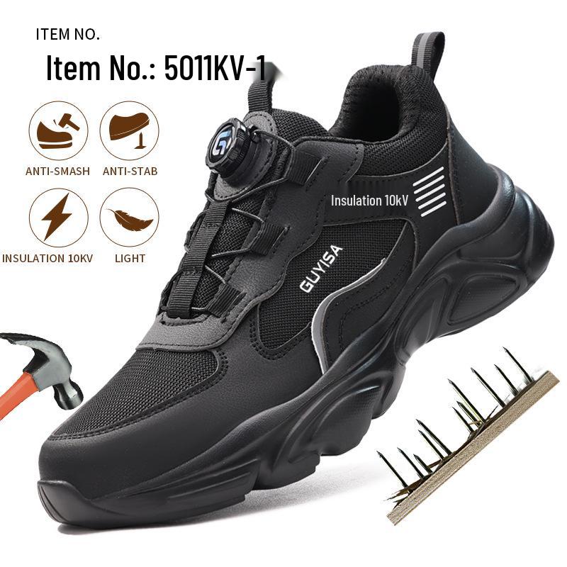 Fleece-Lined Safety Shoes: Lightweight, Anti-Smash, Anti-Puncture, Kevlar Sole for Long Standing Comfort