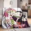 Custom 1pc Christmas Anime Character Blanket, Soft And Comfortable Blanket, Casual Warm, Camping Travel Blanket, Birthday Gift Q91219
