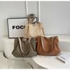 2026 Japanese Casual Women's Solid Color Large Tote Bag for College and Commute