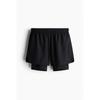 H M Double Layer Sport sHorts dryMove Black