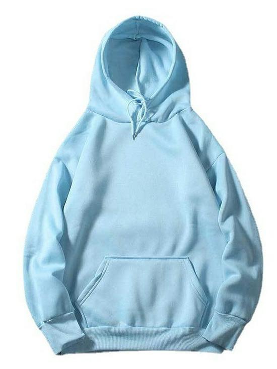 In Stock 2024 Women's Solid Color Loose Fit Hooded Sweatshirt with Plus Velvet for Autumn & Winter