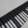 [CUFFSMANIA] Klaviertastatur, Schwarz und Weiß, Musik, Stilvoll, Monochrom, Comic-Krawattennadel