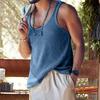 Men Summer Vest Sleeveless Solid Color Simple Style Knitted U Neck Sports Soft Pullover Men Tank Top Men Clothes