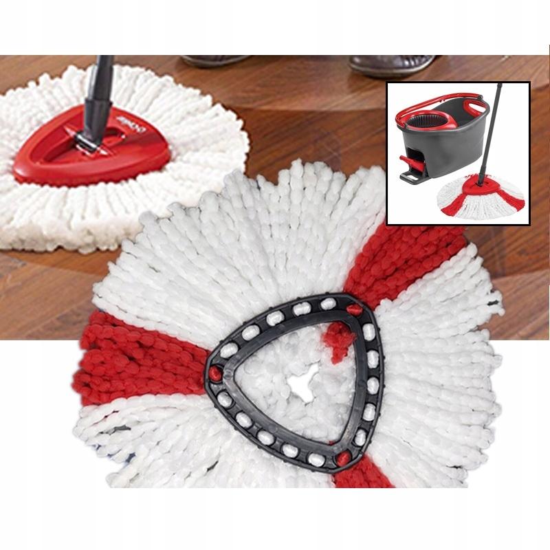 Rosfix Obrotowy Wkład Do Mopa 38 Cm – Mikrofibra | Zestaw 3 Sztuk | Pasuje Do Vileda I Easy Wring and Clean