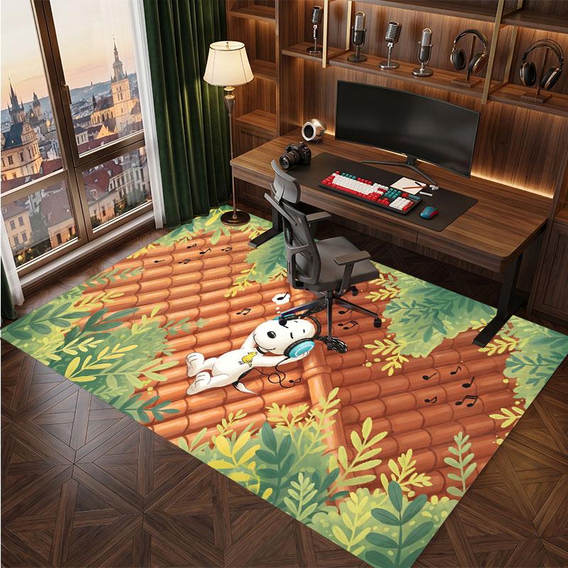 Snoopy Peanuts Rug Soft Thick Non Slip Floor Carpet for Bedroom Living Room Home Decor