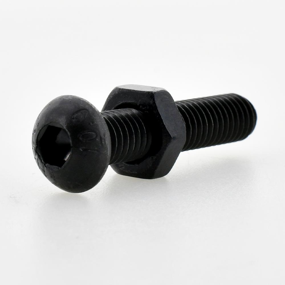ISO7380 Allen Hexagon Hex Socket Button Round Head Screw Nut Kit M2 M3 M4 M5 M6 Black Grade 10.9 Carbon Steel Bolt Nut Set