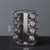 360 Degree Rotating Spice Bottle Round Stainless Steel Seasoning Rack Square Multi layer Seasoning Jar Storage Set