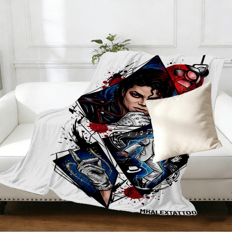 Coperta Stampata Michael Jackson - Morbida e Confortevole, per Camera da Letto, Viaggio, Divano, Decorazione Casa - Regalo di Compleanno Natale per Amico