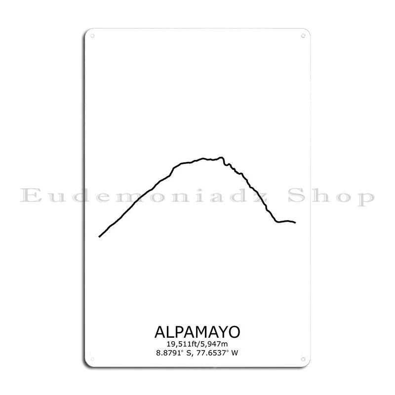 Alpamayo Metal Plaque Customized Wall Cave Wall Decor Retro Cave Tin Sign Poster 20x30cm(7.8x11.8inch)