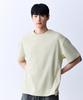 ADERNM Double Stitch Neck Binding Minimalist T-Shirt Sage Green