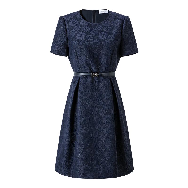 

PORTS Women s Summer Round Neck Short Sleeve A-line Dress S