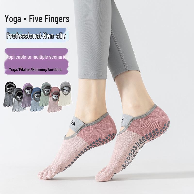Women's Five-Finger Yoga Socks, Toe-Separating Pilates & Dance Socks for Spring/Summer, Short Indoor Training Socks