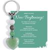 Natural Healing Crystal Heart Keychain Inspirational Gifts for Women Her