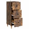 Vintage Style Drawer Cabinet Smoked Oak Finish 33 x 34.5 x 90 cm