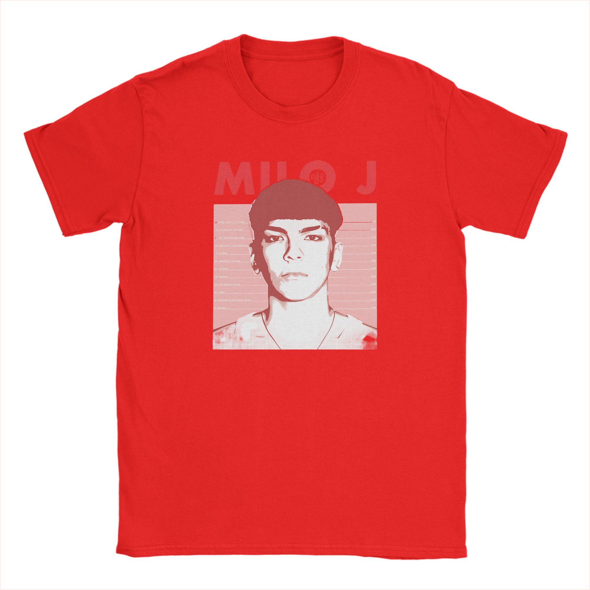 

Rapper Milo J Music Album tour T Shirt for Unisex Pure Cotton Hipster TShirt Round Neck Tees Short Sleeve Tops Plus Size S