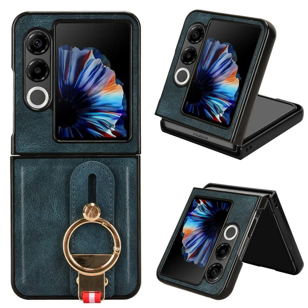 For ZTE Nubia Flip2 5G A404ZT Case Wristband Kickstand Leather+PC+TPU Phone Cover with Bottle Opener