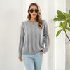 Women's European-American Loose Knit Cable Sweater - Long Sleeve, Autumn/Winter