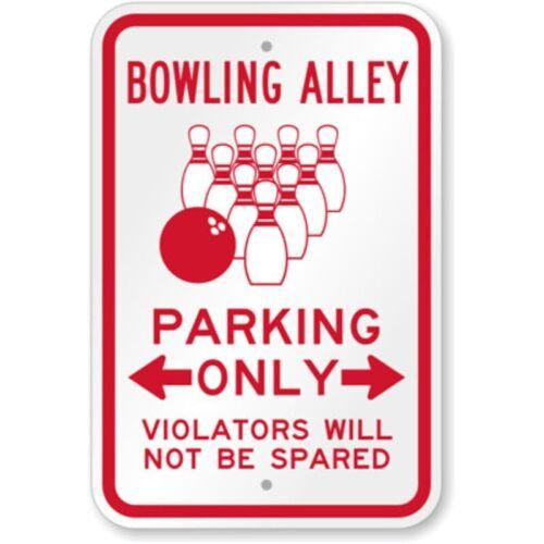 Bowling Alley Parking Aluminum Weatherproof Sign pAluminum 20x30cm(7.8x11.8inch)
