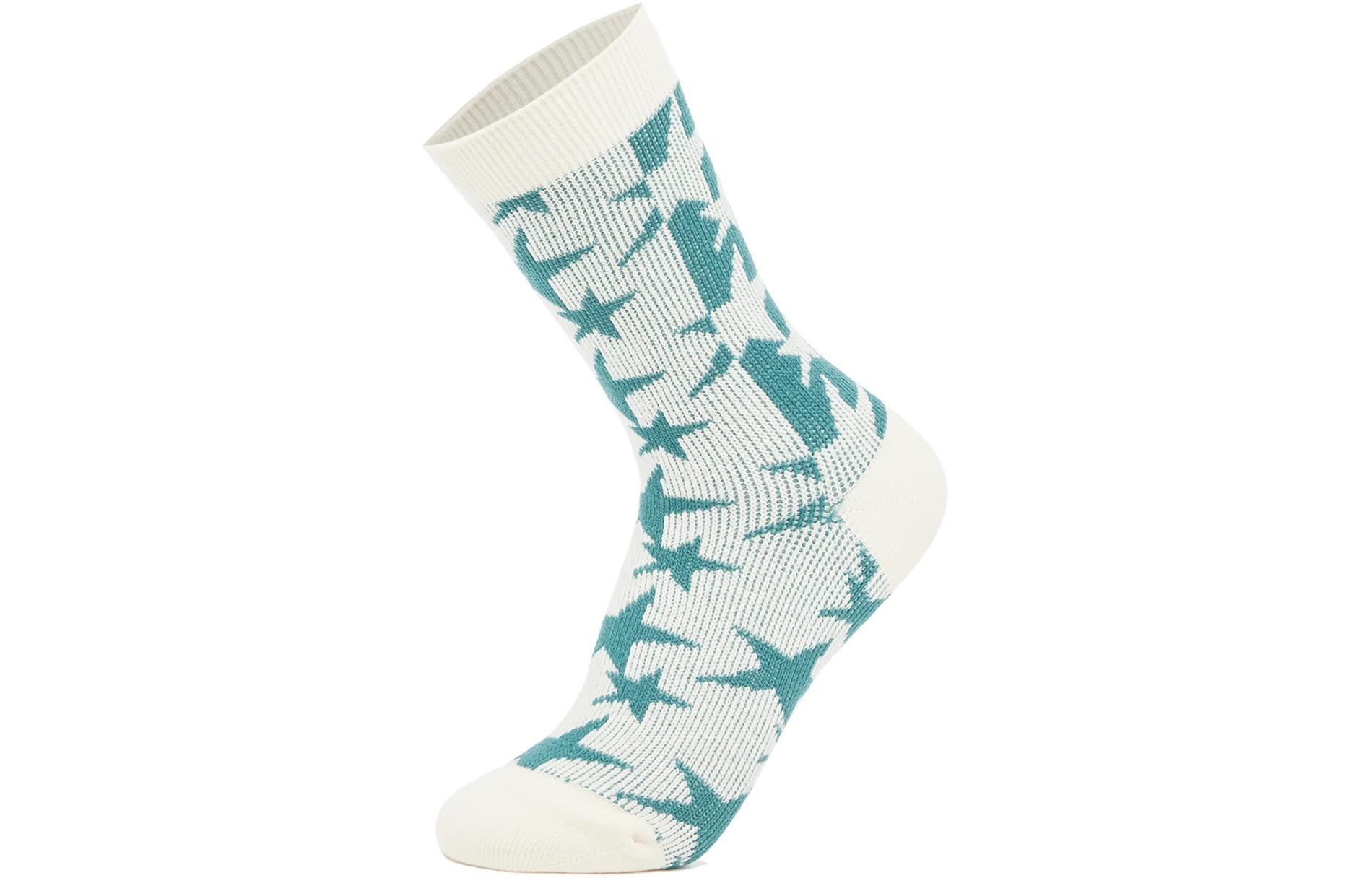 Li Ning Crew Socks Unisex 1 Pack Green & Green AWLU027-2 L