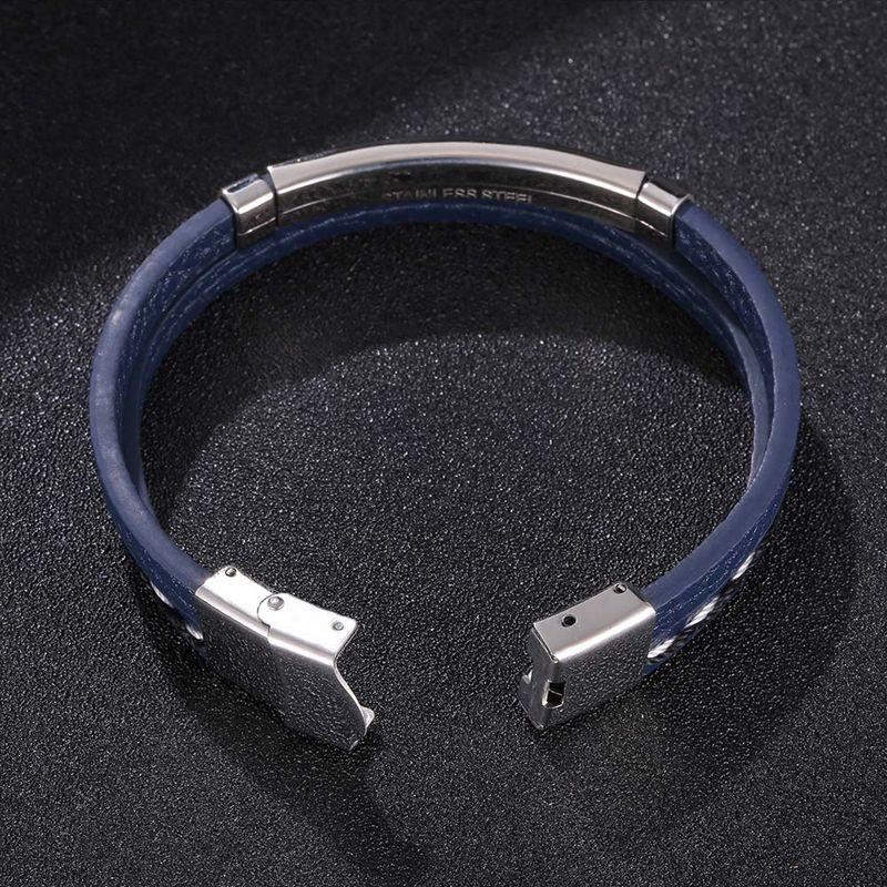 MultiLayer Combination Accessory Stainless Steel Men's Leather Bracelet Fashion Man Jewelry HipHop Rock Jewelry