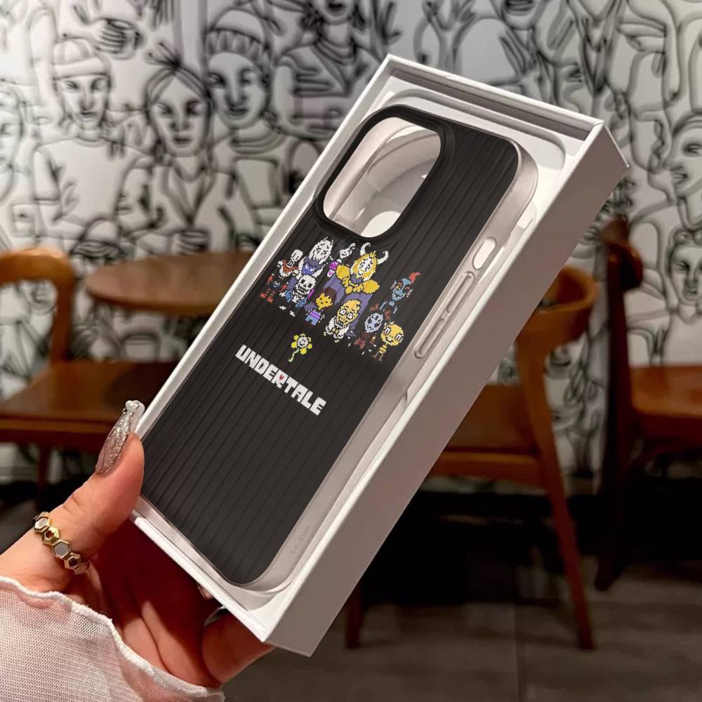 U-Undertale Phone Case For IPhone 17 16 15 14 Plus 13 12 11 Pro Max Pro Wave Corrugated Cover