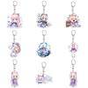 55MM Anime Genshin Impact Keychain Sangonomiya Kokomi  Key Chain Acrylic Model Plate Christmas Gifts