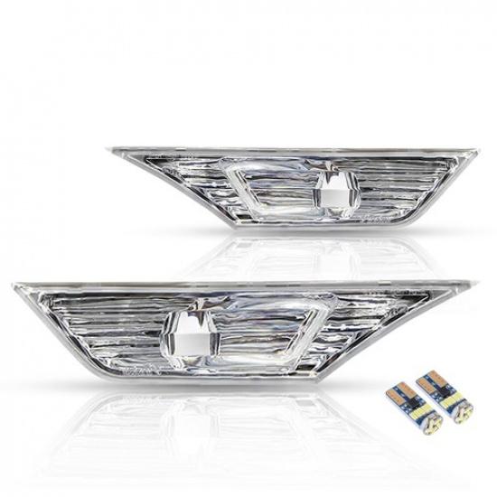 Clear LED Side Marker Signal Lights Lamp For 16 17 19 18 20 21 Honda Civic Sedan