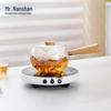 Heat-Resistant Glass Teapot with Side Handle