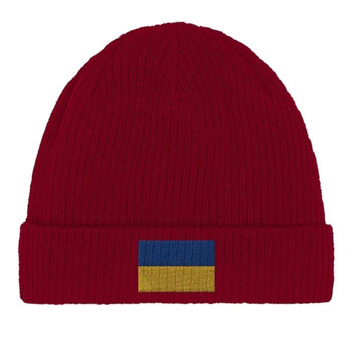 Bonnet Drapeau Ukraine en Rouge