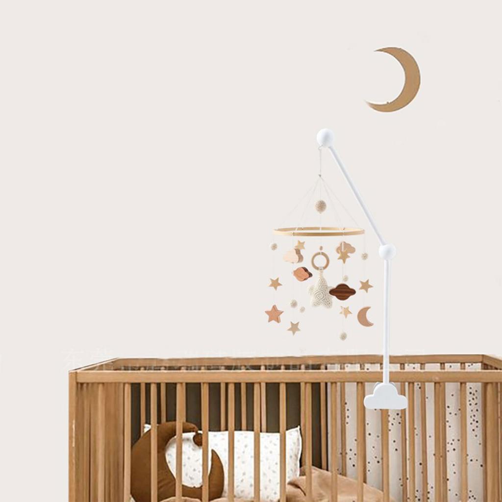 Crib Decoration Mobile Hanger Wooden Stand Assembly Arm Bracket Baby Mobile Claw Mobile Frame Holder Music Mobile Hanger