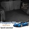 The Trunk Cargo Leather Liner Car Boot Liner Cargo Compartment Floor Carpet Mud Kick For Peugeot 408 2010-