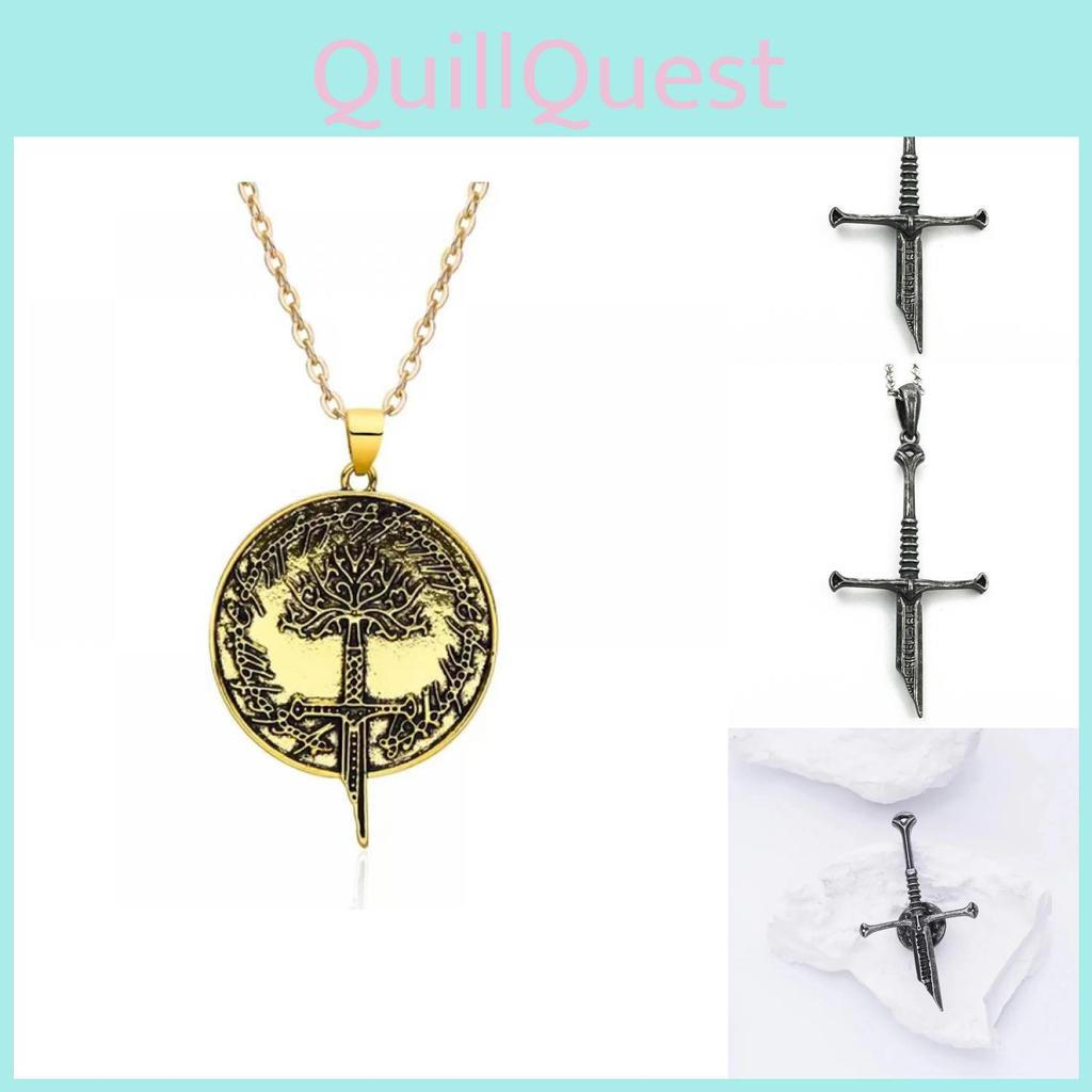 Unique Geometric Metal Necklace Inspired By With Elegant Short Sword Design