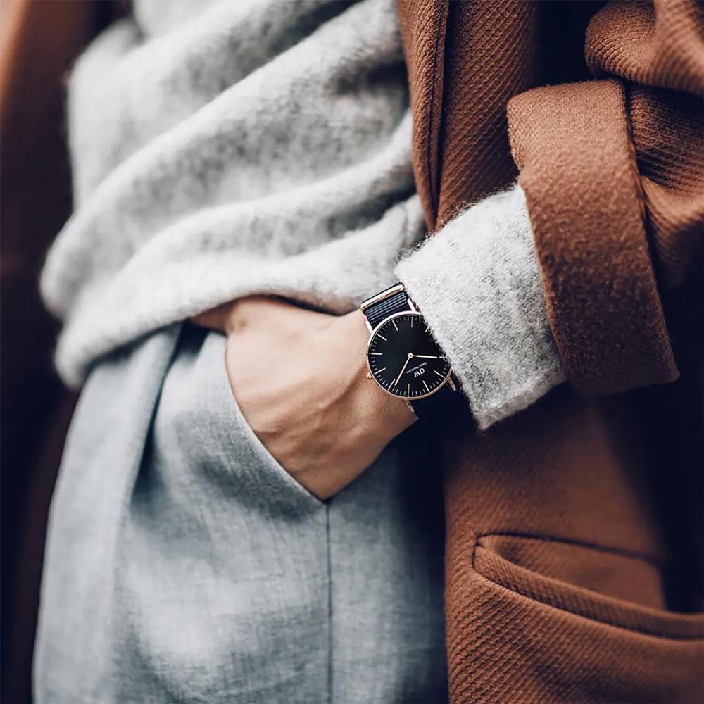 Danielwellingteon Classic Cornwall 2-Color Black Nato Watch