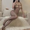 Sexy Lingerie Uniform Pure Desire Maid Set Hollow One-piece Net Coat Transparent Sex Net Socks Sex Combination
