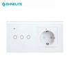 1 Gang EU Standard WiFi Smart Switch with WIFI USB Wall Socket, Tuya APP Remote Control Timer Power Outlet
