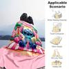 1pc Stitch Printing Blanket - Soft, All-Season Throw for Office Blanket, Personalized Gift with Adorable Cartoon Design