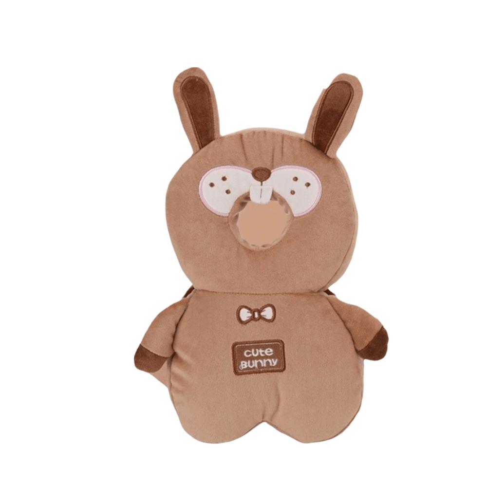 Lightweight Baby Anti-Fall Head Protector Back Pillow For Children Learning To Walk Brown Rabbit
