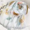 New Spring hot-selling floral printing milk crepe towel women's versatile fashion milk crepe sunscreen dance silk scarf beach towel