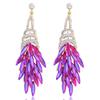 Elegant Alloy Long Tassel Earrings For Women With Geometric Design And Luxury Style For Fashion Accessories