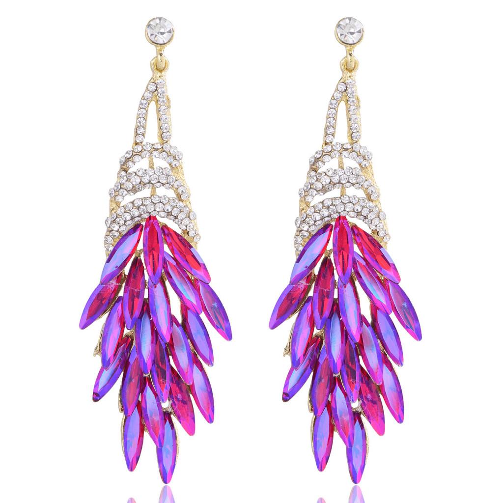 Elegant Alloy Long Tassel Earrings For Women With Geometric Design And Luxury Style For Fashion Accessories