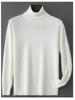 Men's 100% Pure Wool High Neck Pullover Sweater - Autumn/Winter Loose Knit Base Layer
