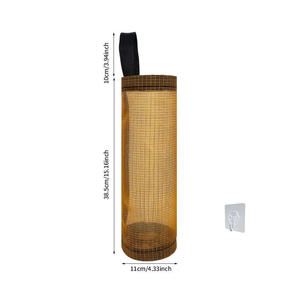 Home Grocery Bag Holder Wall Mount Plastic Bag Holder Dispenser Hanging Storage Trash Garbage Bag Kitchen Garbage Organizer