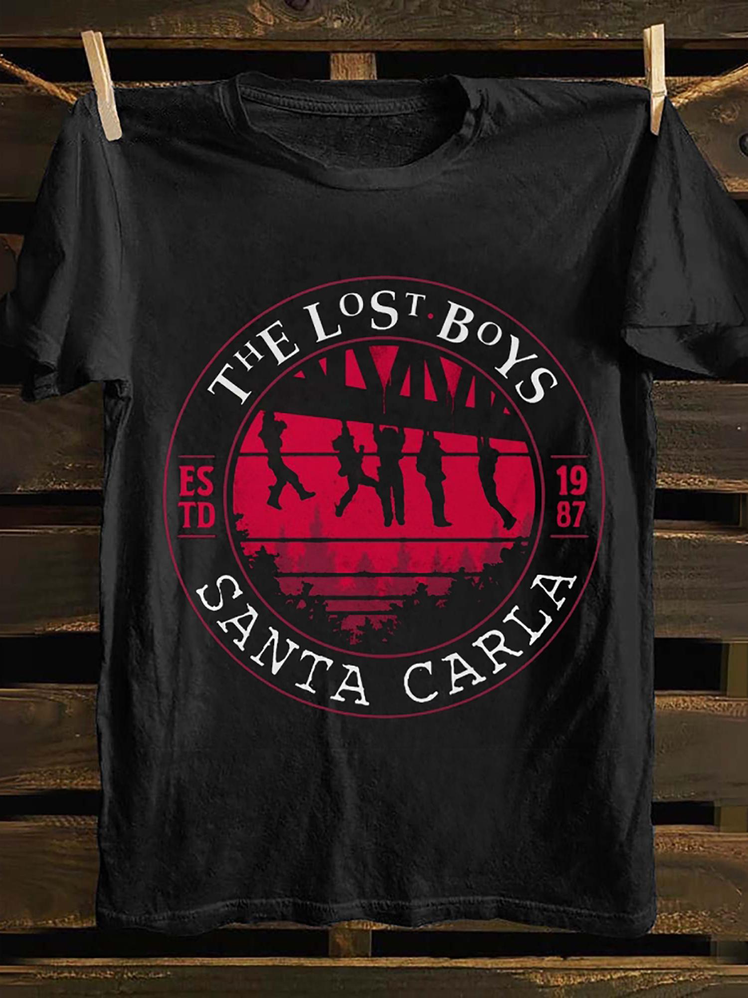 

Vintage Style The Lost Boys Graphic T-Shirt 100% Cotton Crew Neck Tee Short Sleeve Knit Fabric Top 4XL