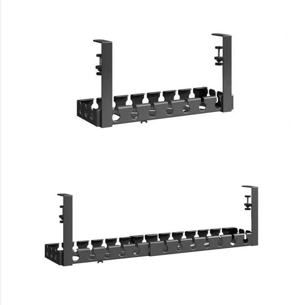 Sturdy Under Desk Cable Management Tray No Drilling Power Strip Cord Holder  for Home