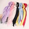 Spring Satin Knot Triangle Scarf: Solid Color Hair Accessory for Women & Girls