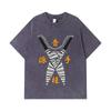 275 GSM Washed T-shirts 100% Cotton Demon Slayer V65 Uzui Print Unisex Heavy Cotton T Shirt
