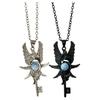 Angel Wing Key Pendant Necklace for Women with Adjustable Chain, Vintage Fashion Jewelry for Daily Wear and Occasion Styling