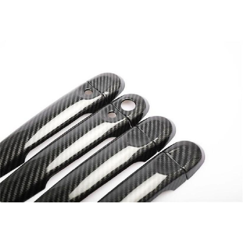 Carbon Fiber/Chrome Car Door Handle Bowl Cover For Nissan Almera Sunny March