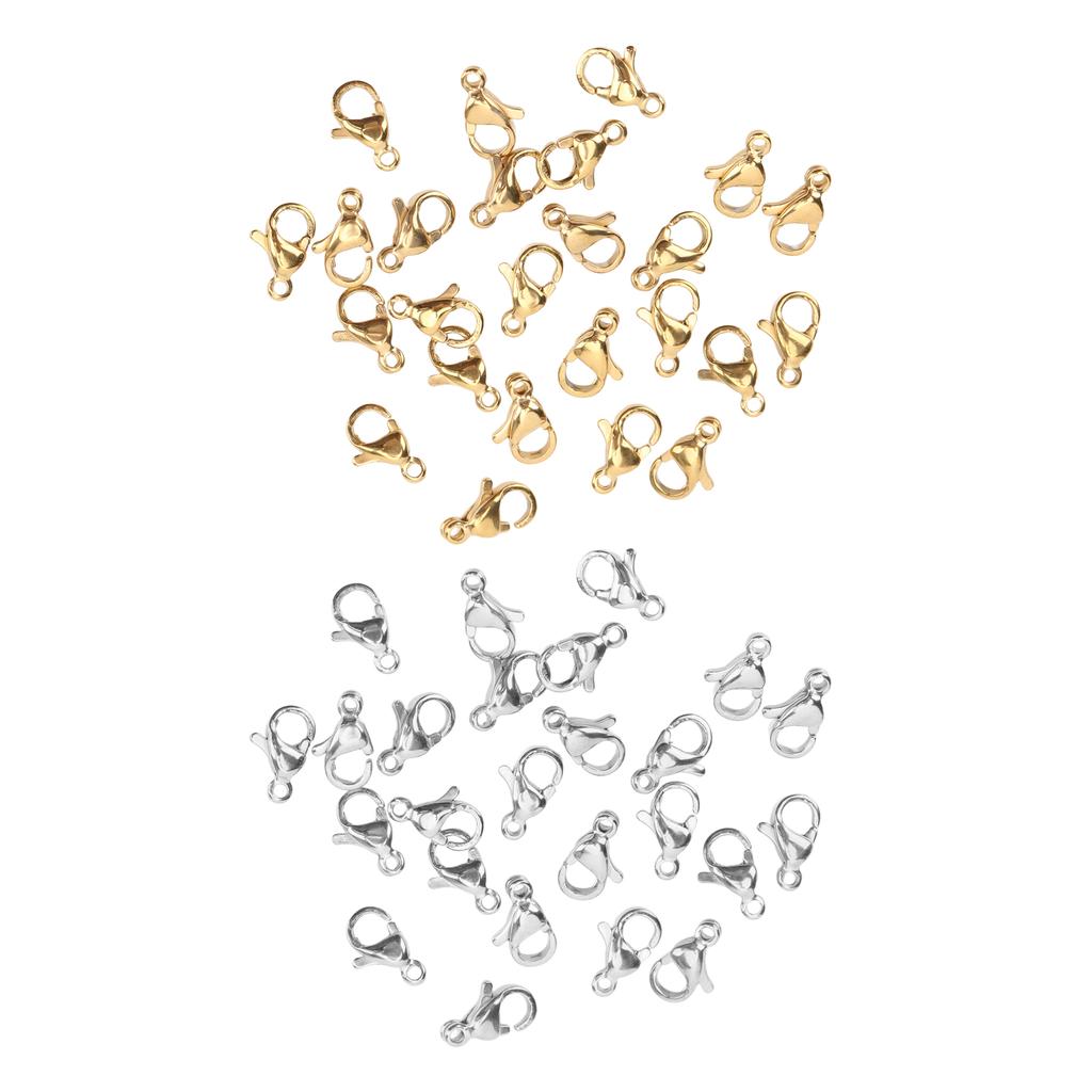 25 szt. Zapięcia homara ze stali nierdzewnej klipsy homara dla DIY bransoletki naszyjnik tworzenia biżuterii 9x